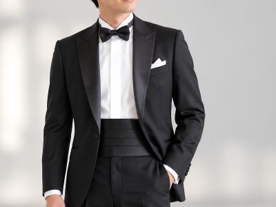 黒いタキシードを着た男性