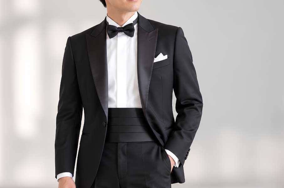 黒いタキシードを着た男性